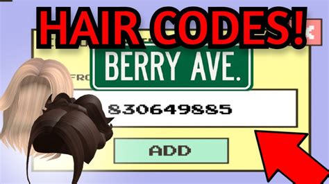 1! * | @aestaethic which you can use for #bloxburg, #rol. . Berry avenue codes hair
